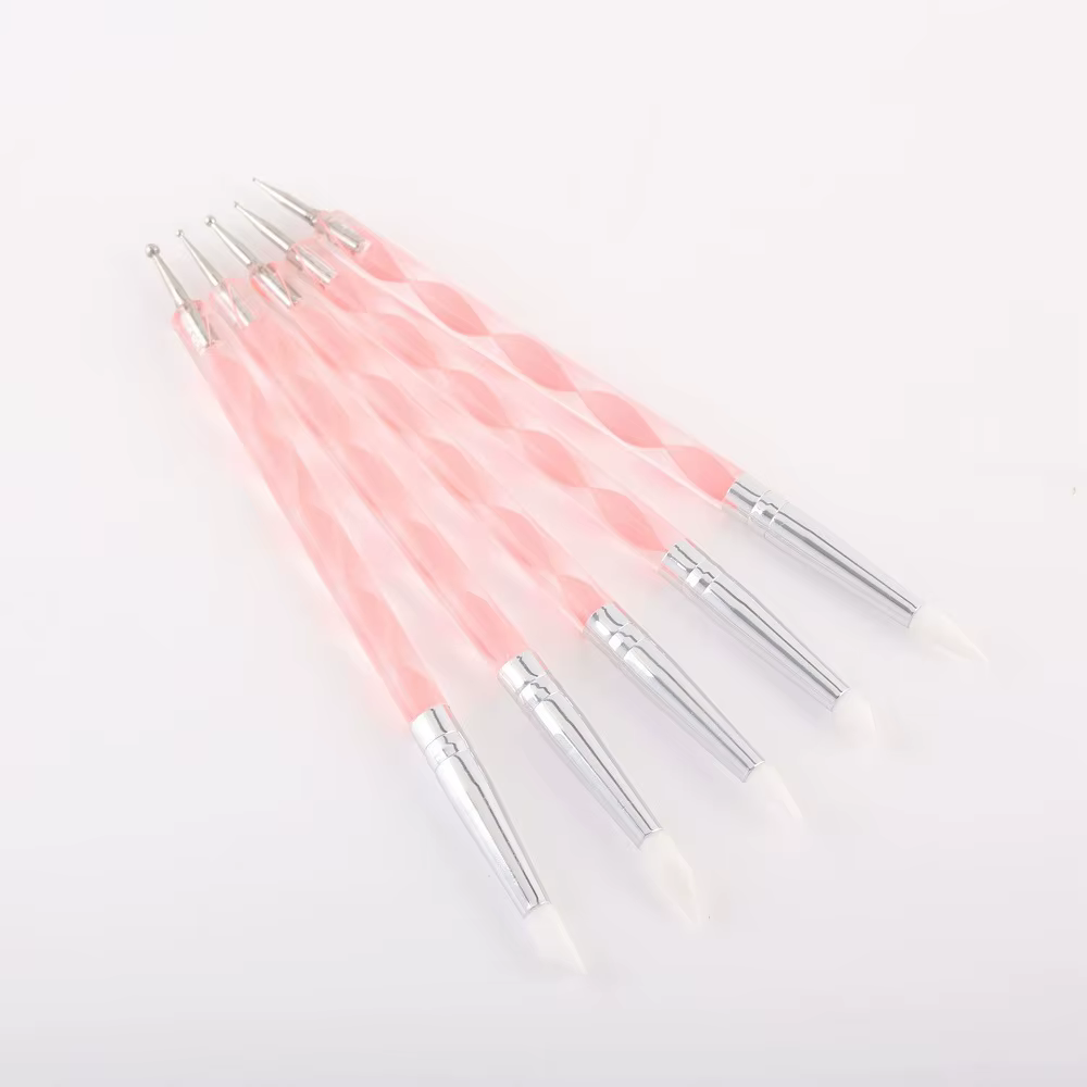 5 pieces of nail art special pointed flower nail polish pens