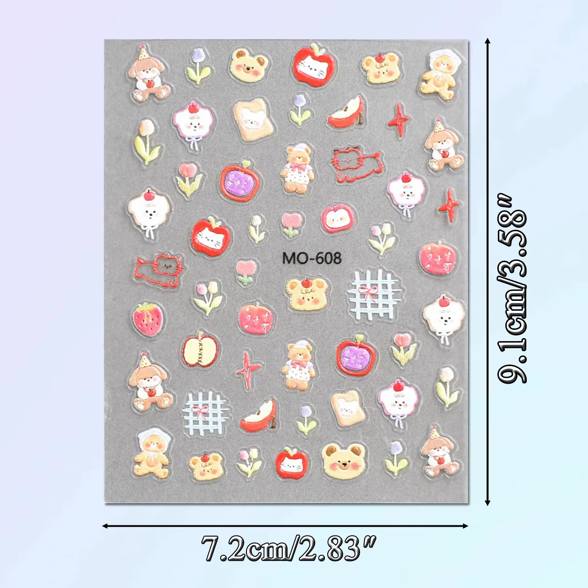 3/6/12 feuilles de stickers pour ongles 5D en gel gaufré auto-adhésifs