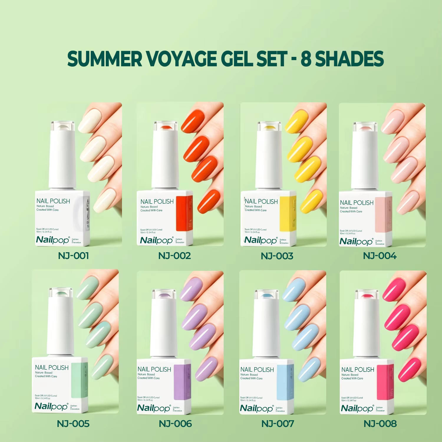 Nailpop – Gel Polish Été 20 Couleurs 10ml