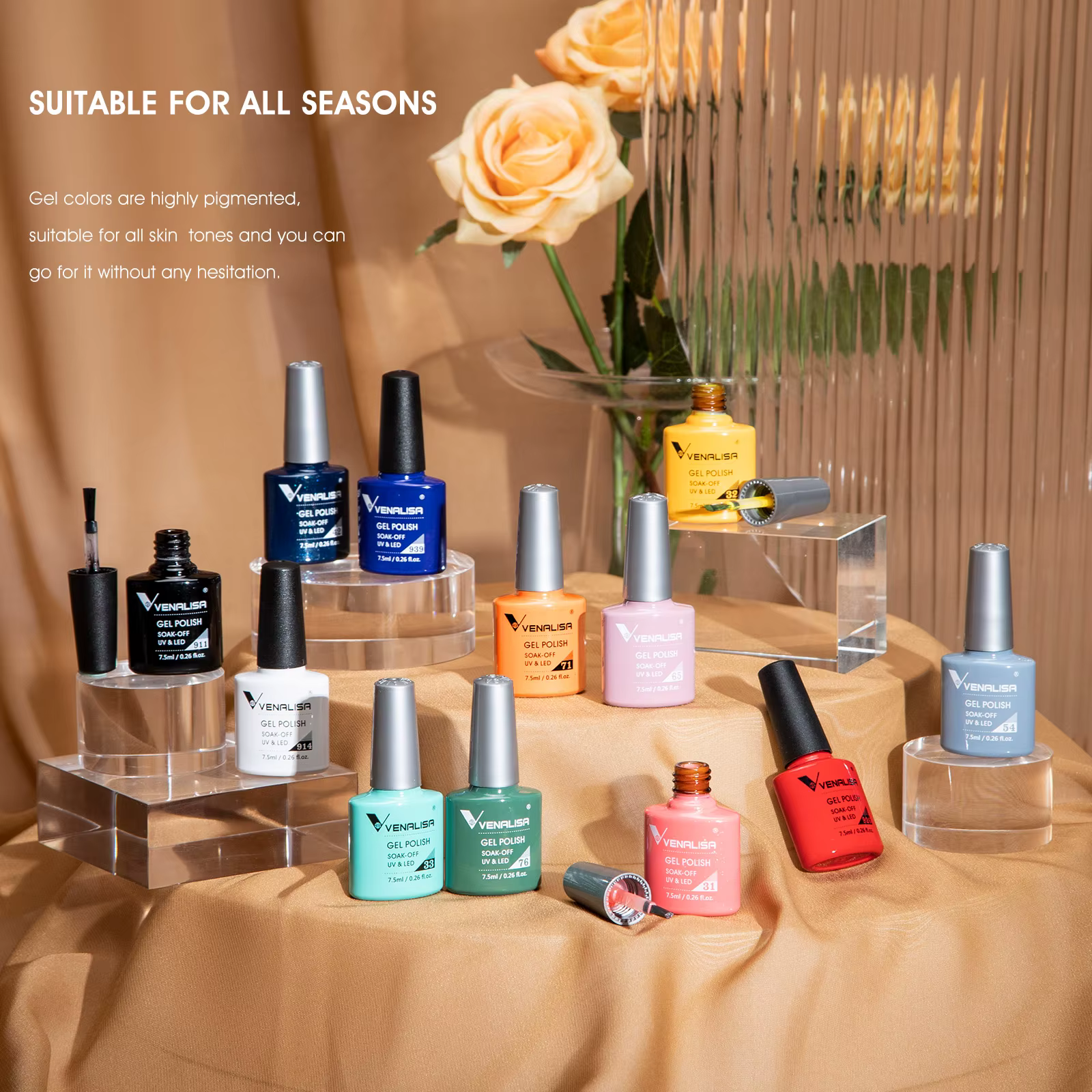 VENALISA vernis à ongles TPO gratuit 60 couleurs couverture complète