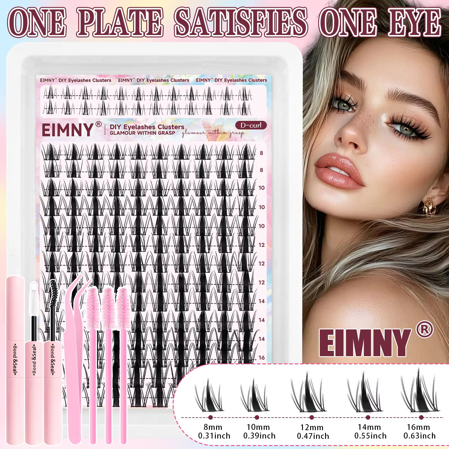 Kit d'extension de faux cils de style coréen à 140 grappes – Parfait pour le maquillage cosplay et les yeux de chat long