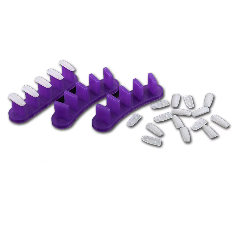 Présentoir à ongles avec embouts de pratique à clipser et base amovible