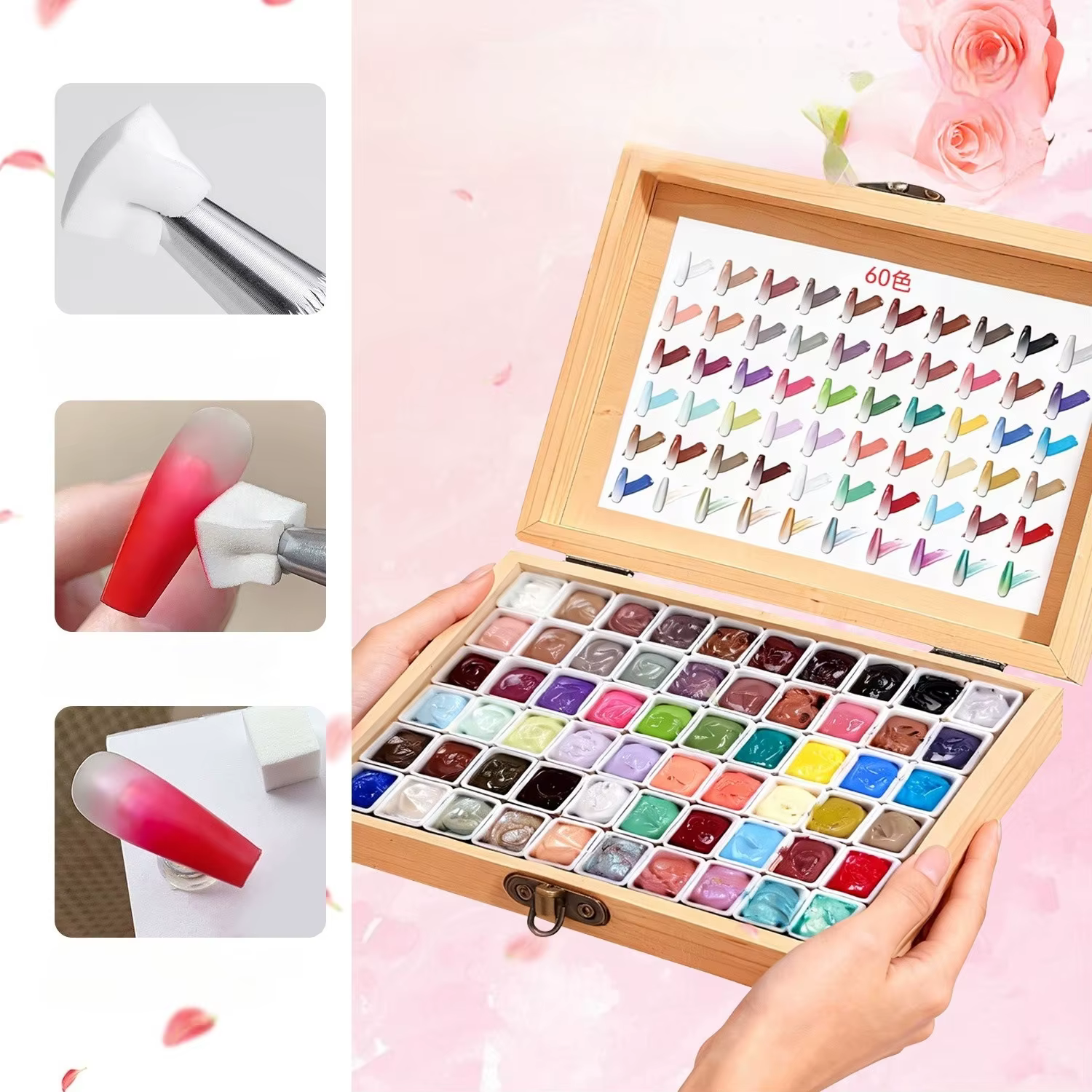 Mini Gel de Peinture pour Ongles à 60 Grilles Effet Dégradé, Vernis à Ongles pour Salon de Manucure, Texture Crémeuse Longue Durée, Application Lisse