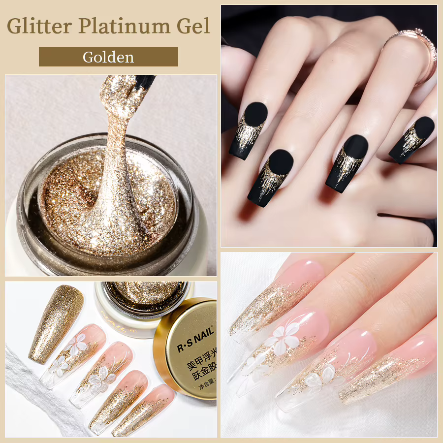 RSNAIL Vernis à ongles gel platine sans essuyage 8g