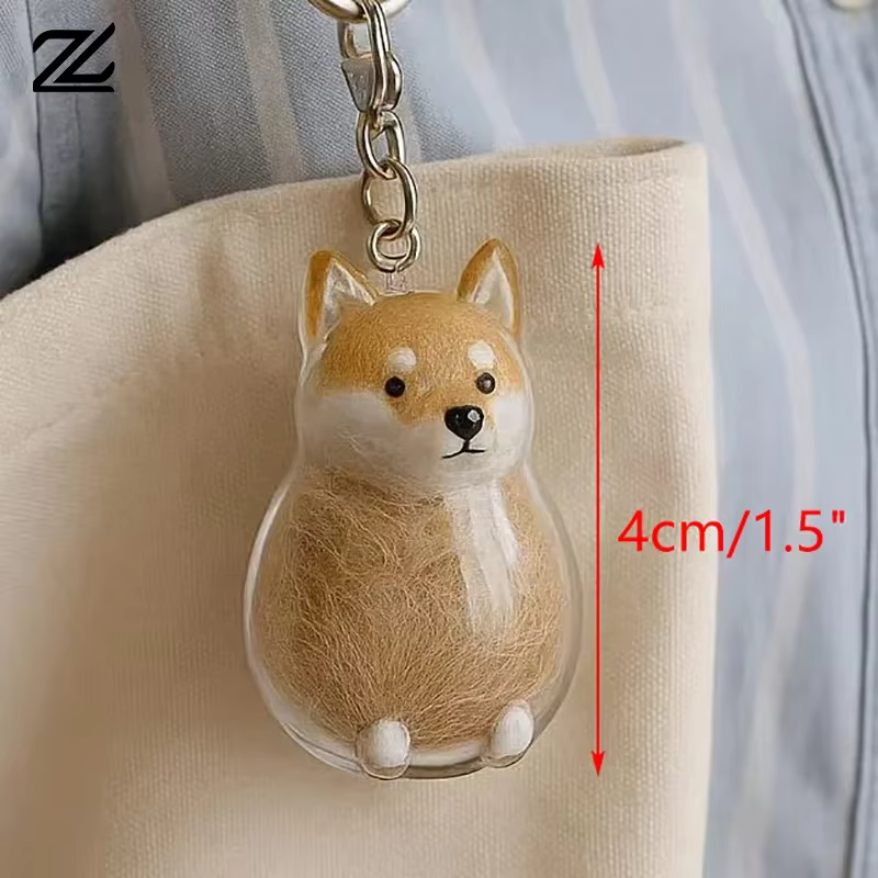 Porte-clés de rangement pour poils de chien, pendentif mignon pour sac, Couple, voiture, bijoux, Collection Souvenir, cadeau, accessoires de décoration