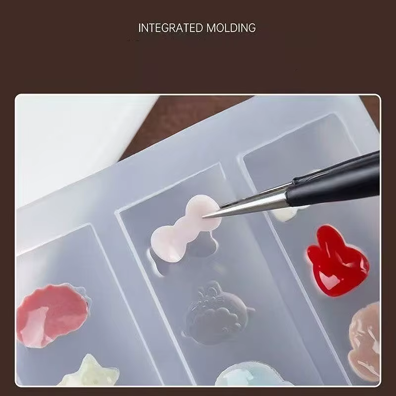 1pc ma mélodie dessin animé animaux 3D acrylique moule marguerite Nail Art décorations ongles bricolage conception