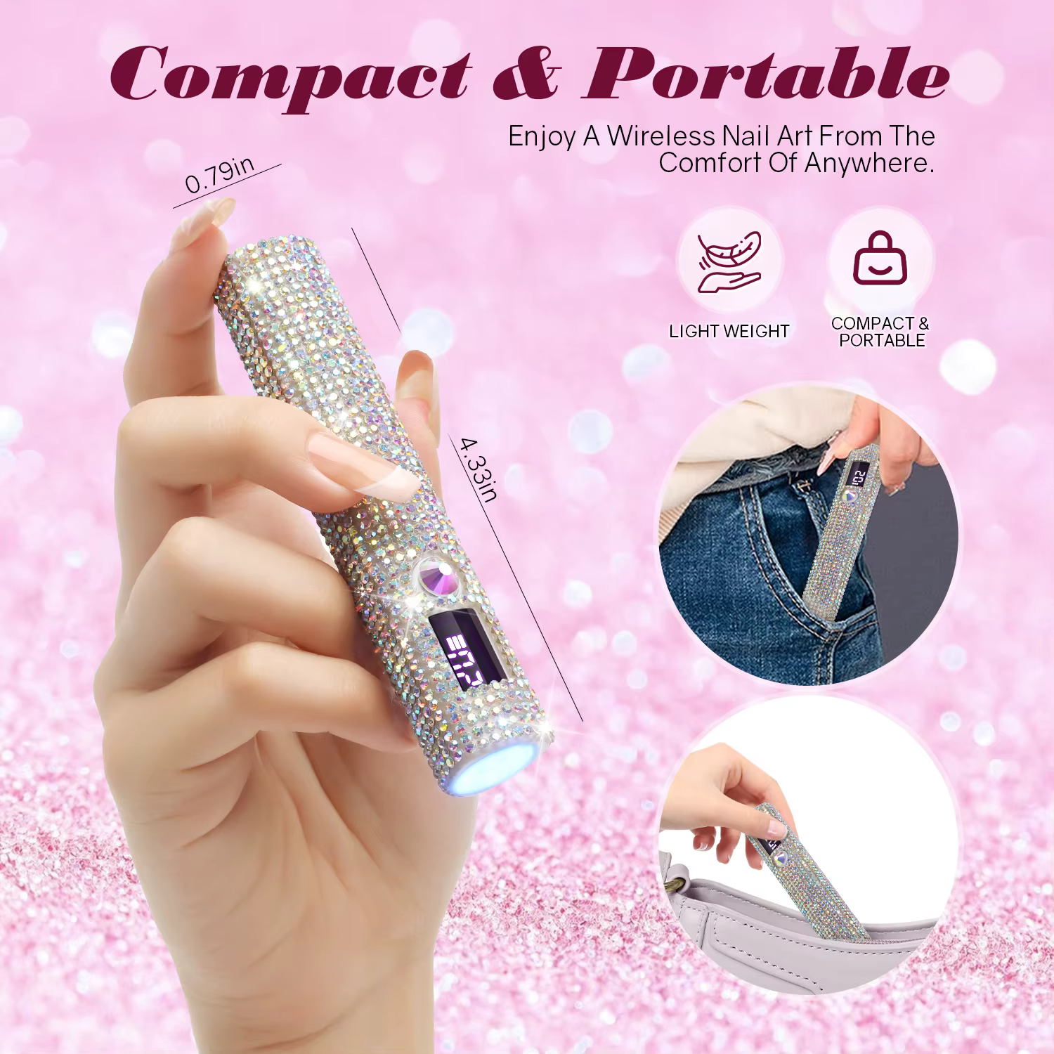 Lampe sèche-ongles portable UV/LED durcissement des ongles tout le vernis Gel outil d'art
