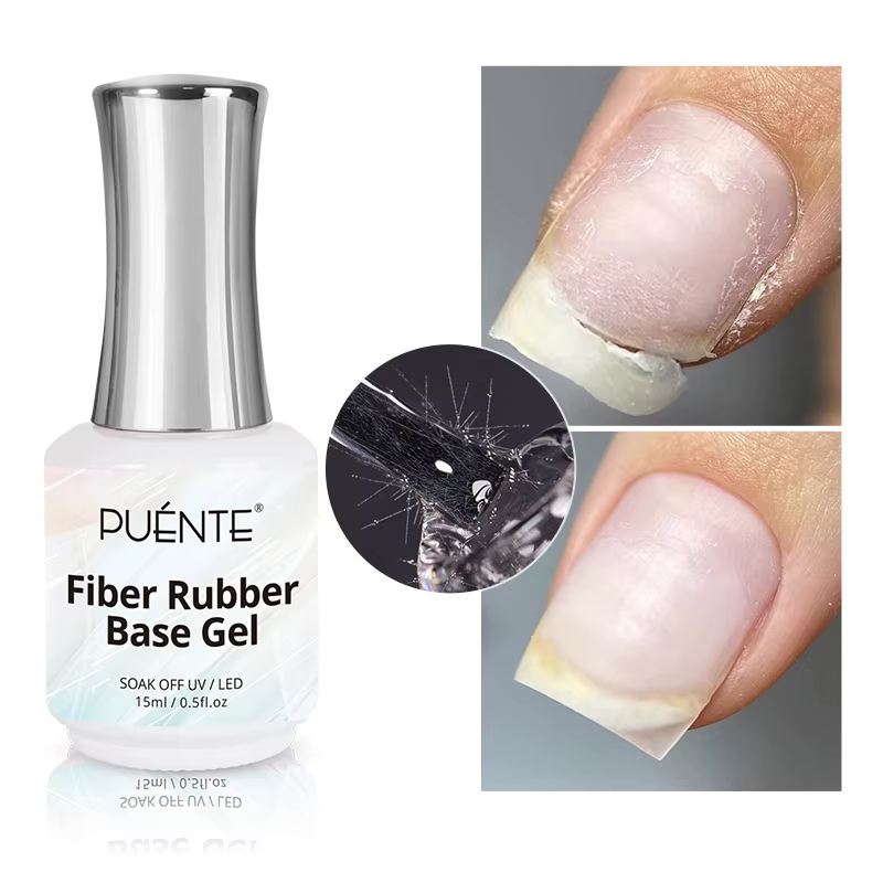 Vernis à ongles en gel de base en caoutchouc de fibre de verre PUENTE 15ML pour renforcement