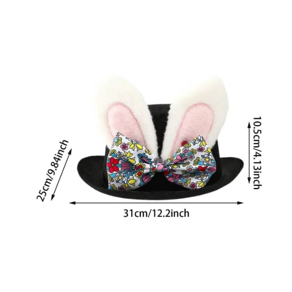 Accessoire Chapeau de Pâques noir pour déguisement, jeu de rôle, accessoire photo, cosplay, spectacle sur scène, accessoire photo pour chapeau haut de forme