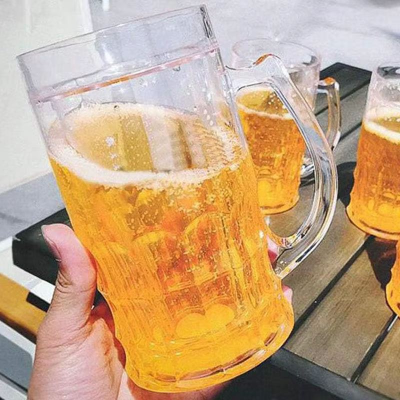 Tasse à bière fausse drôle de 450ml, tasse à bière réaliste avec poignées, jouets délicats, modèle de bière créatif, jouet de farces pour fête, barbecues, vacances