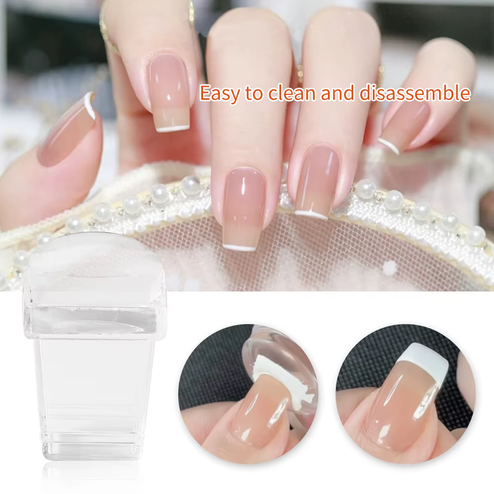 Plaques d'estampage carrées en Silicone pour Nail Art