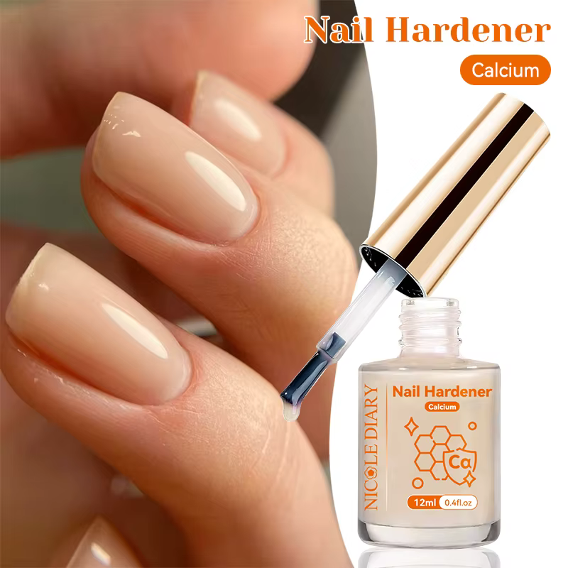NICOLE DIARY 12ml Vernis à ongles rose fortifiant naturel transparent pour une brillance améliorée