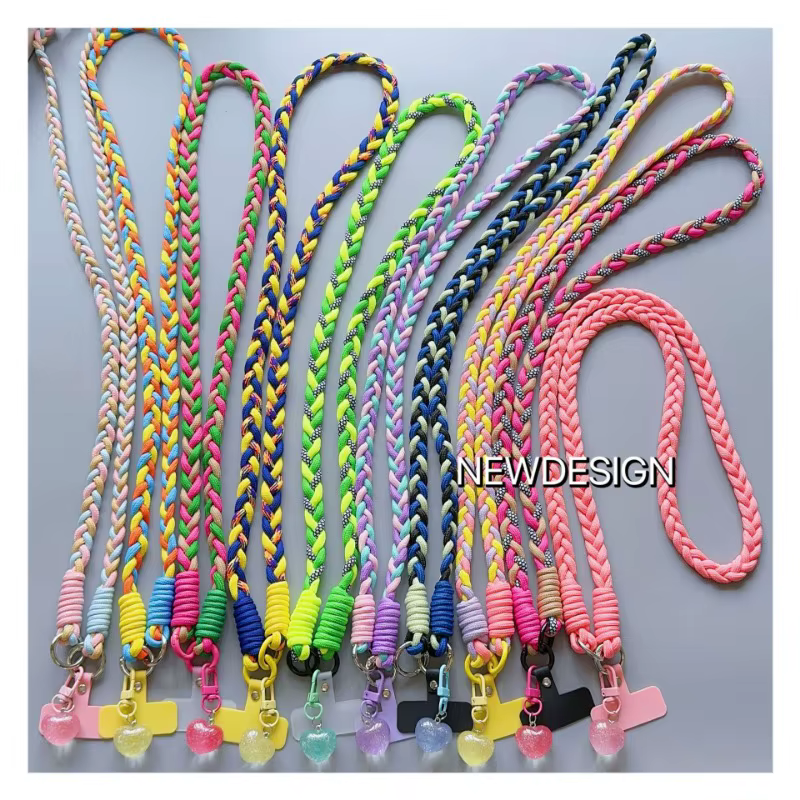 Lanière universelle créative pour téléphone portable, corde à bandoulière longue, sangle d'épaule, pendentif décoratif de dessin animé, accessoires