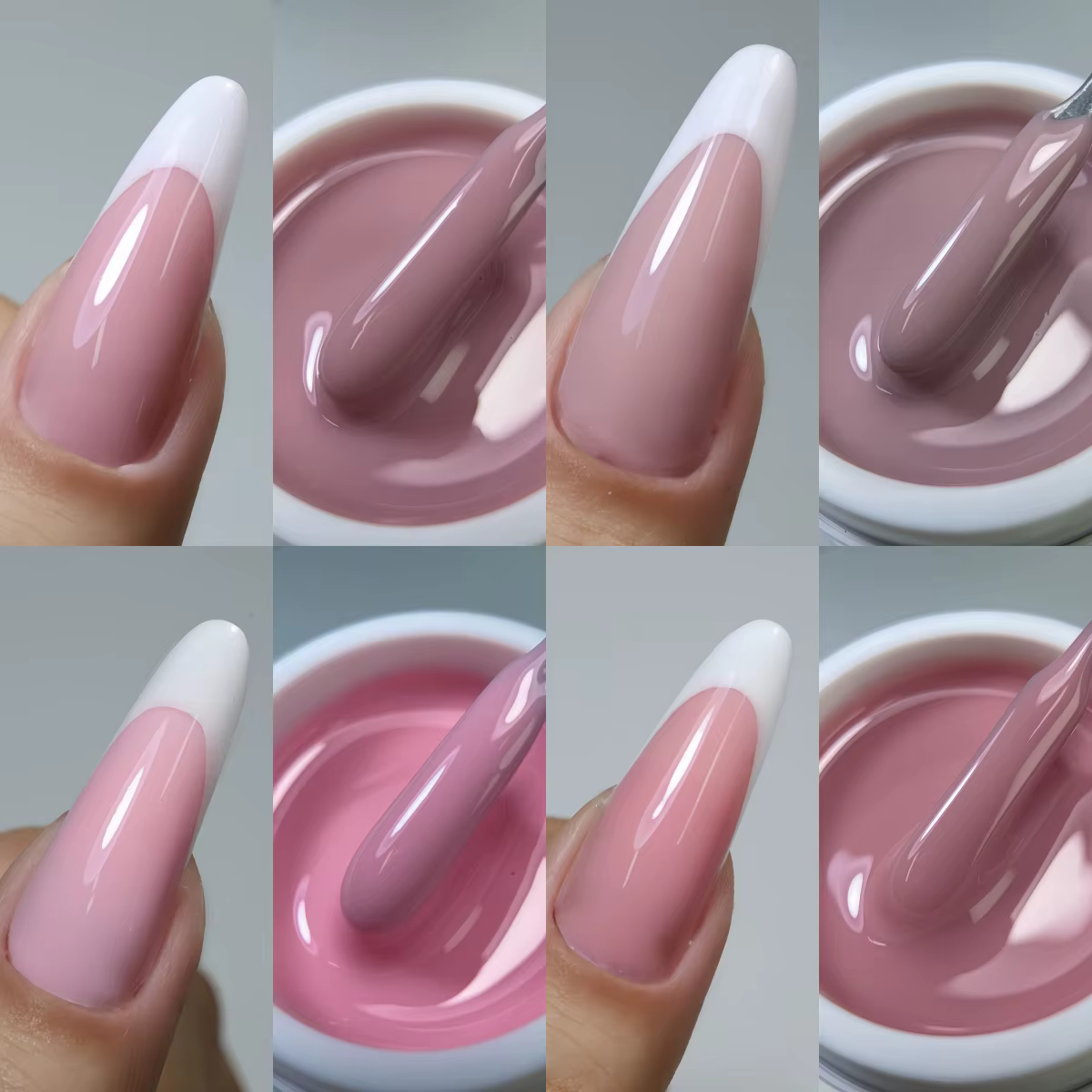 MSHARE Gel Acrylique Liquide Rose Moyen Acrygel Constructeur pour Extension d'Ongles Auto-Nivelant Soak Off Sans TPO 50ml