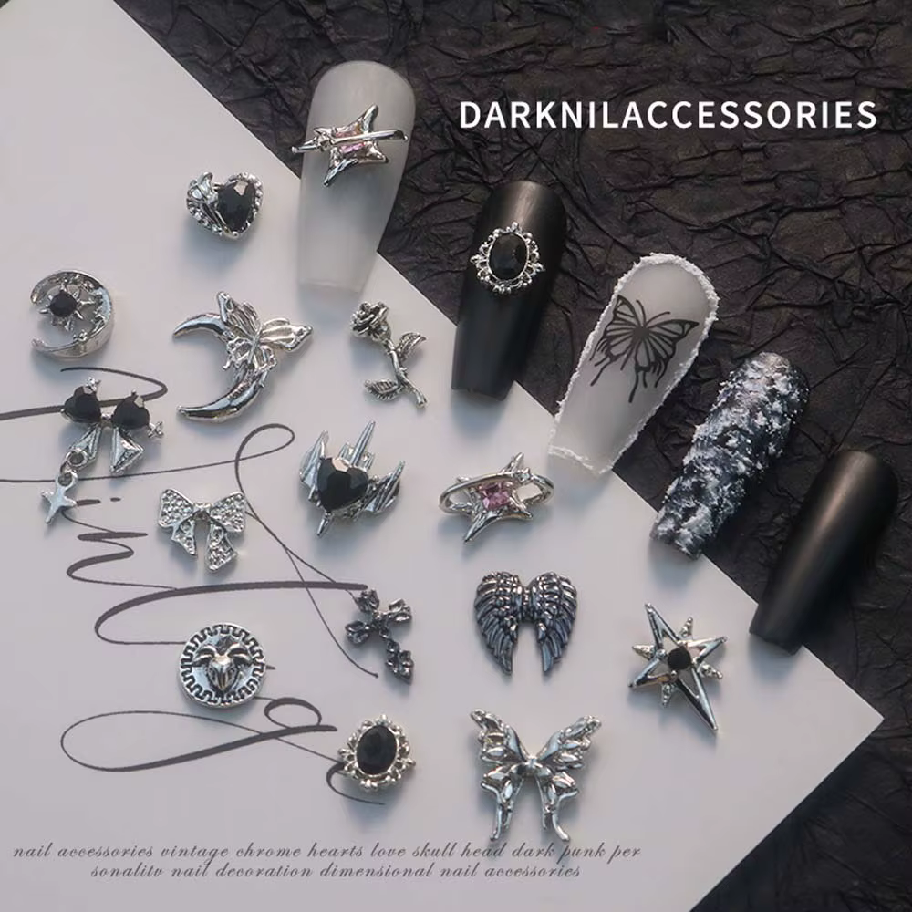 Breloque gothique Style Punk pour Nail Art