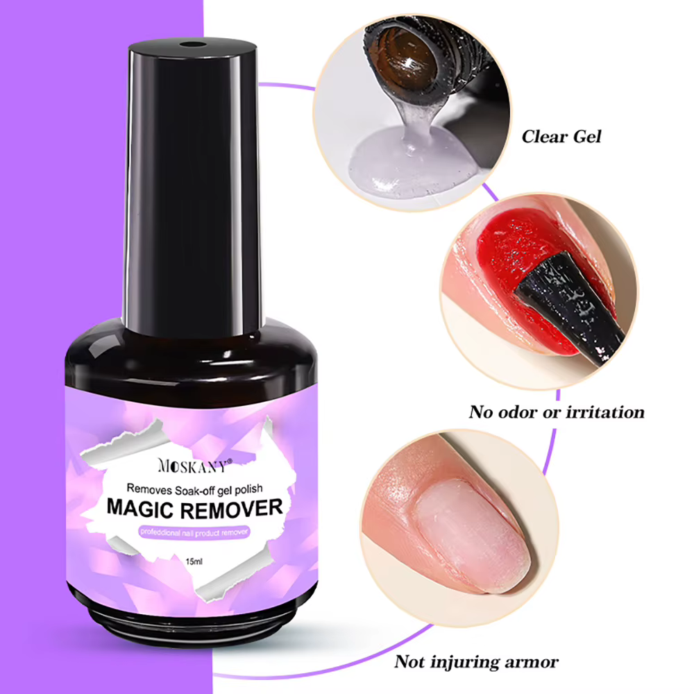 MOSKANY 15ml dissolvant magique vernis à ongles pour tremper