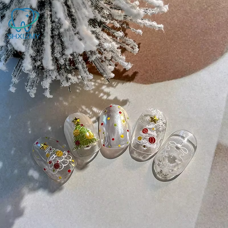 Autocollants pour ongles arbre de noël