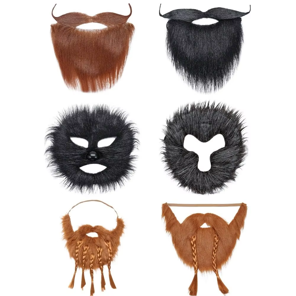 Artificia réaliste fausse barbe drôle sauvage Halloween fausse moustache vif Durable Viking tressé barbe Cosplay accessoires décoration