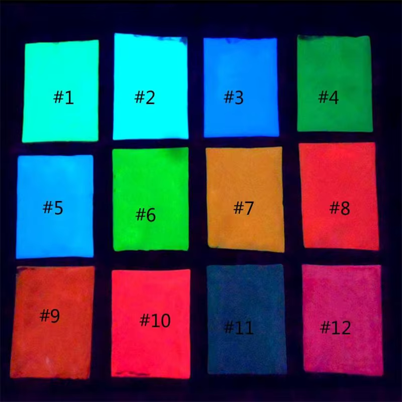 Pigment fluorescent en poudre de phosphore lumineuse pour ongles 12 couleurs-10g pour ongles/maquillage...