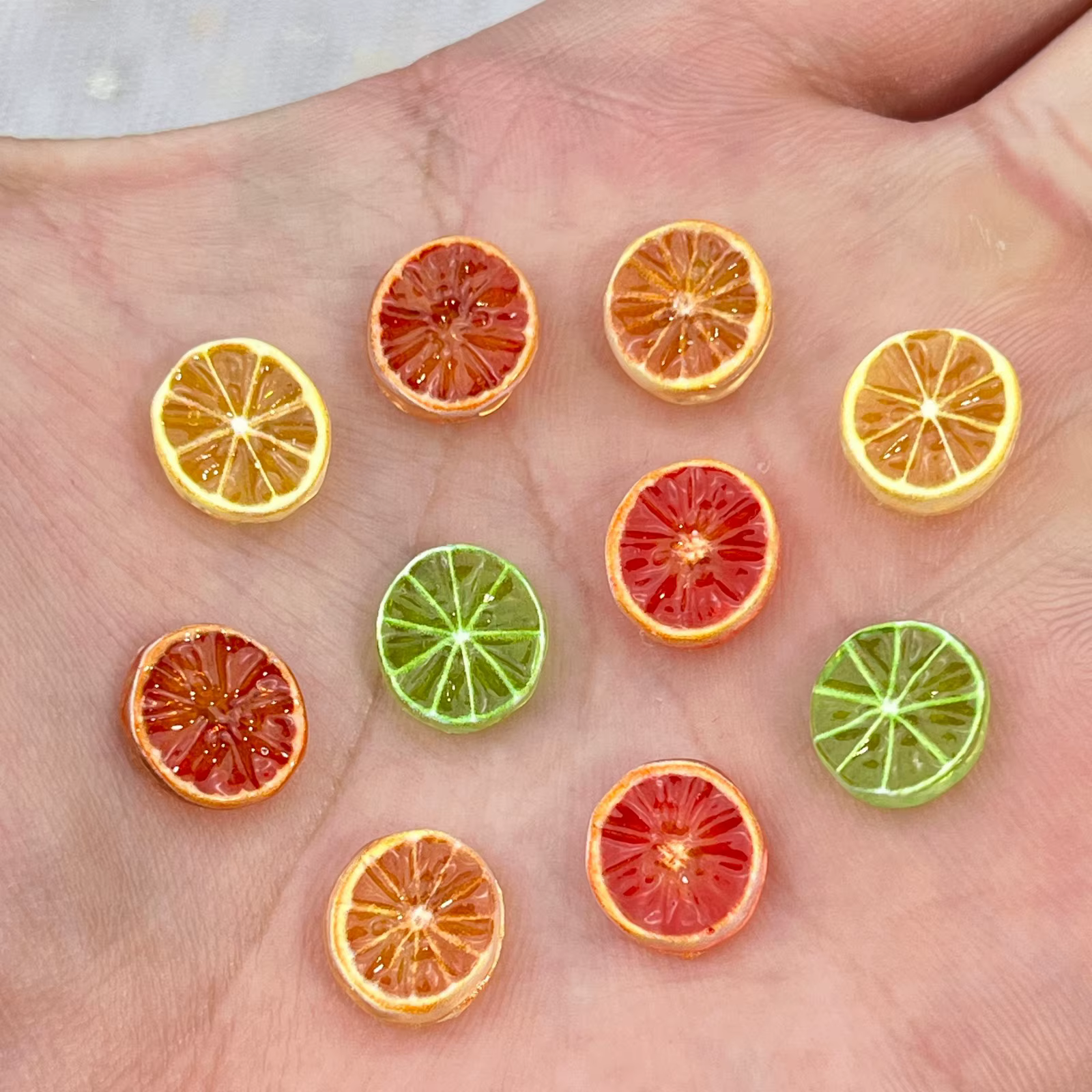 Breloques pour ongles en résine Orange