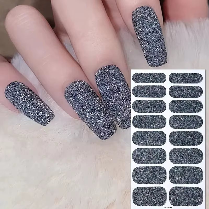 Autocollants pour ongles en Gel auto-adhésif rose