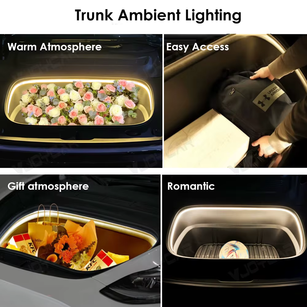 VJOYCAR Nouveau modèle Y Juniper YL New 3 Highland Bande LED étanche pour coffre arrière et avant, éclairage d'ambiance lumineux, Plug & Play
