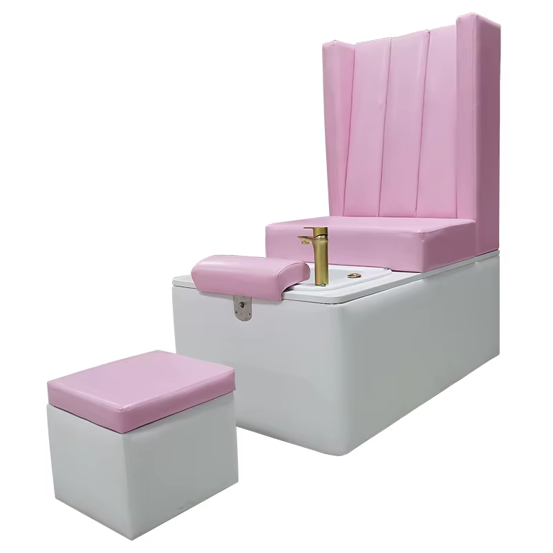Nouveau style tendance : Fauteuil de pédicure rose, mobilier de salon de manucure, fauteuil de massage pour spa des pieds, fauteuil de manucure et pédicure