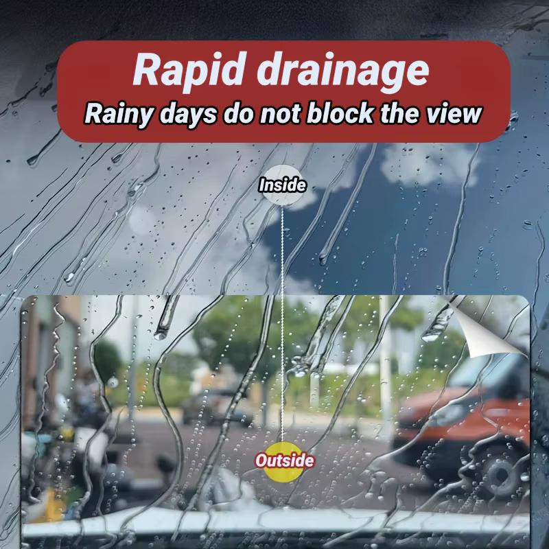 Kit de pâte hydrophobe pour vitres de voiture : revêtement anti-pluie/anti-buée, adapté aux vitres de voiture, aux rétroviseurs et aux vitres de salle de bain