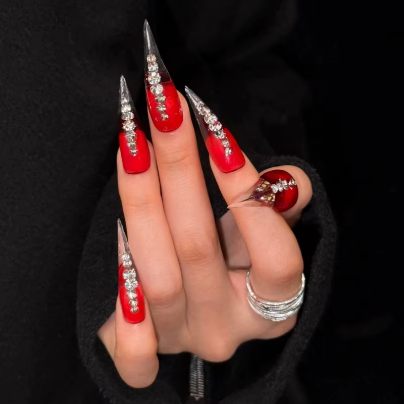 Ongles 3D portables style griffe de dragon punk