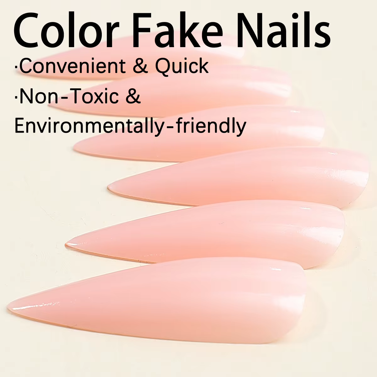 Patch pour faux ongles rose nu
