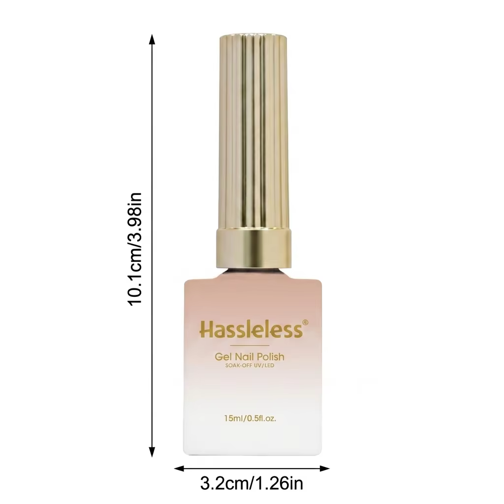 Ensemble de vernis à ongles en gel nude et transparent sans tracas (3 couleurs) : Blanc laiteux nacré