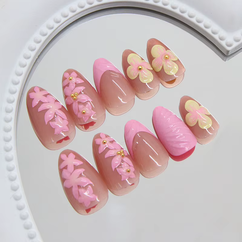 Faux ongles à presser Amande