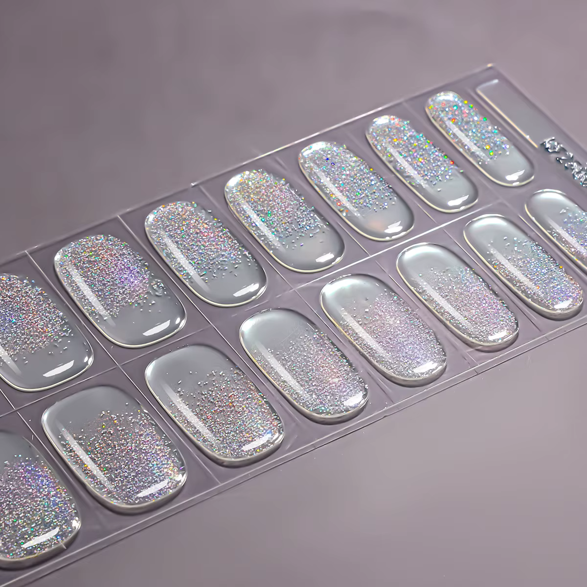 Bandes pour ongles en Gel Semi-durci scintillant