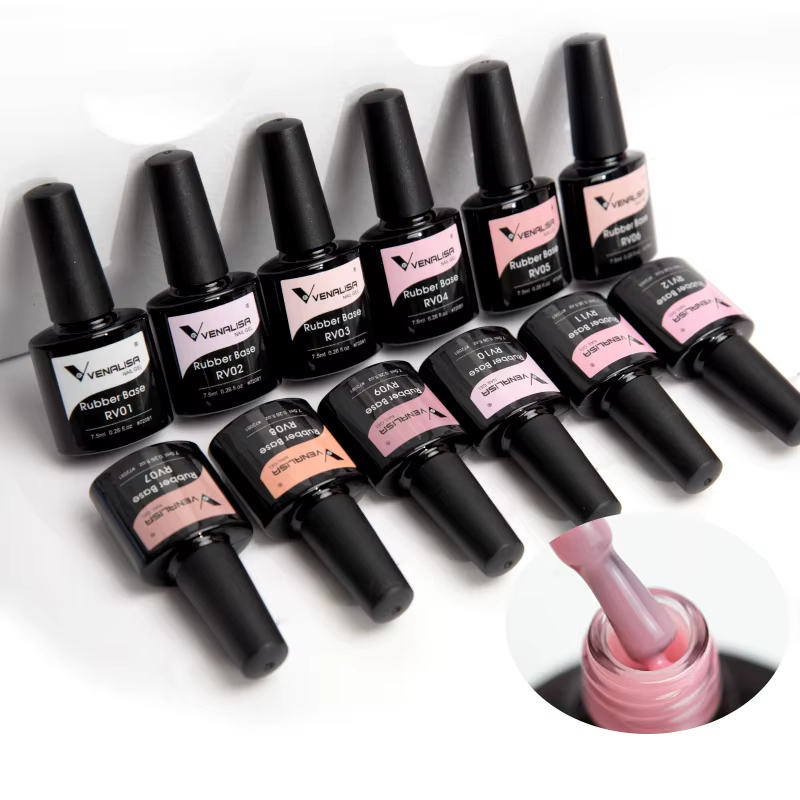 VENALISA 7.5ml couche de Base en caoutchouc couleur vernis à ongles Semi Transparent français