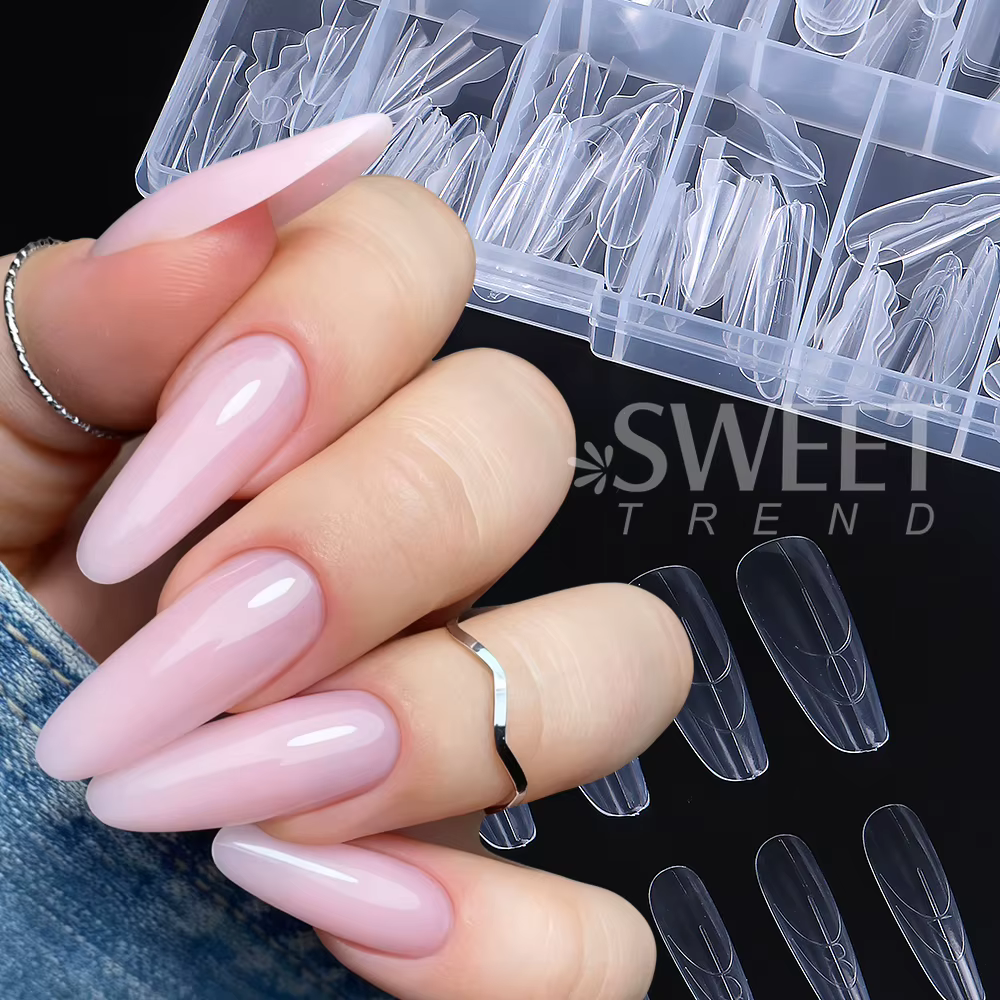 1 boîte de formes d'ongles doubles