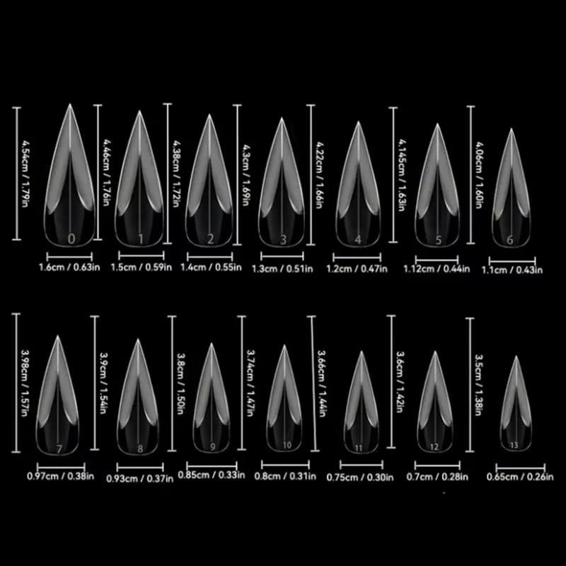 140 pièces/boîte ongles Stiletto courts et incurvés double forme pour Extension d'ongles griffe de chat 3D acrylique couverture complète moules conseils sculpturales conception