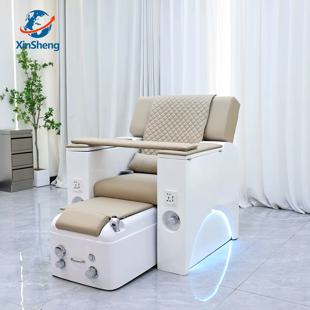 Fauteuil de pédicure électrique, canapé de salon de manucure avec massage dorsal automatique, canapé de manucure inclinable à levage, personnalisation