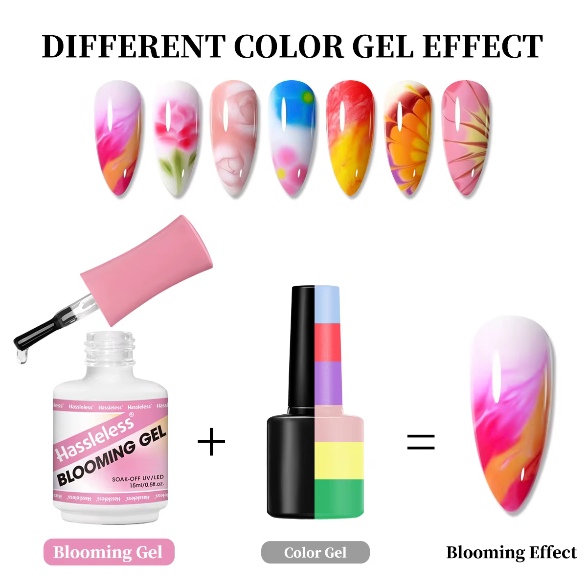 Ce gel pour ongles de 15 ml est un gel fonctionnel à effet blooming qui rehausse l'art et la beauté du nail art. C'est