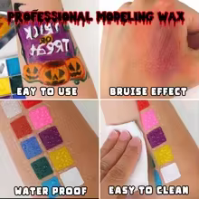 Palette de pigments professionnels pour maquillage de visage et de corps, 12 couleurs, peinture à l'huile, maquillage de fête