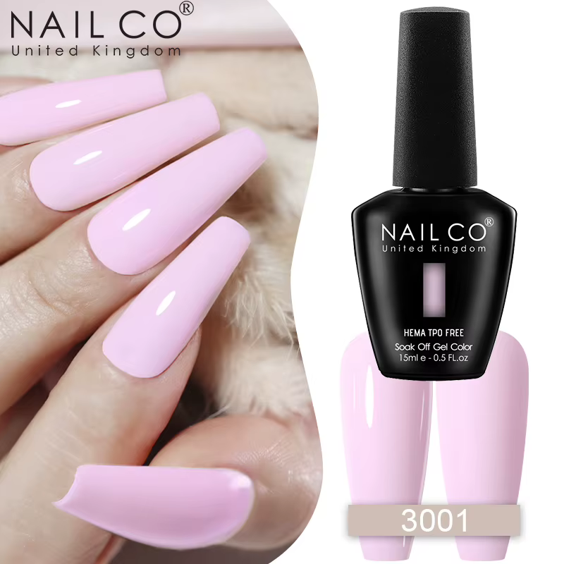 Vernis à ongles gel NailCO couleurs roses SANS HEMA