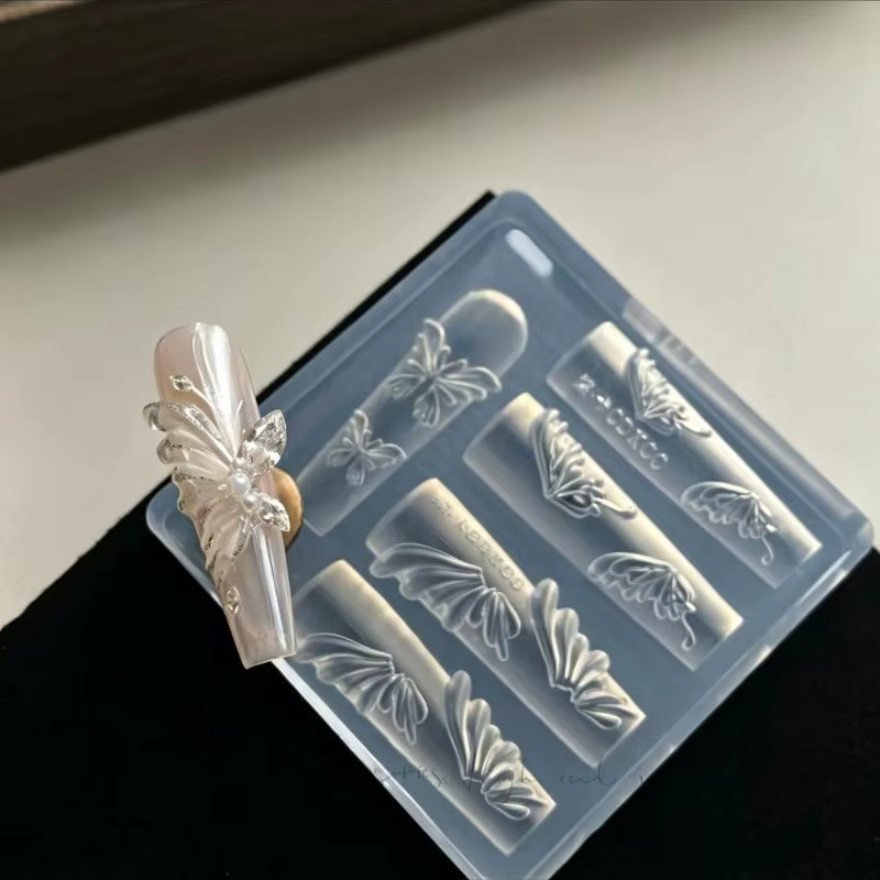 Moule à ongles DIY motif rose