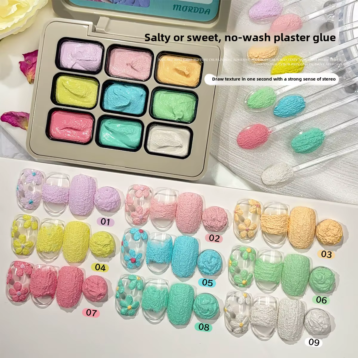 9 couleurs peinture à l'huile gel pour ongles tremper Gel de modélisation