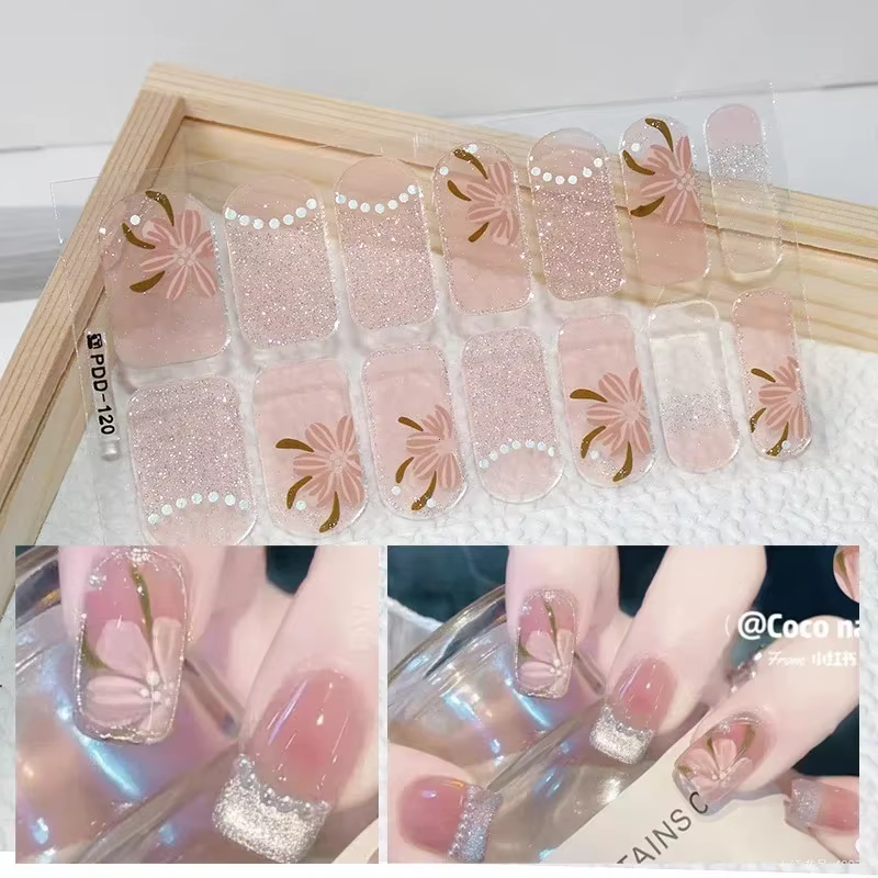 Autocollants pour ongles en Gel Semi-durci
