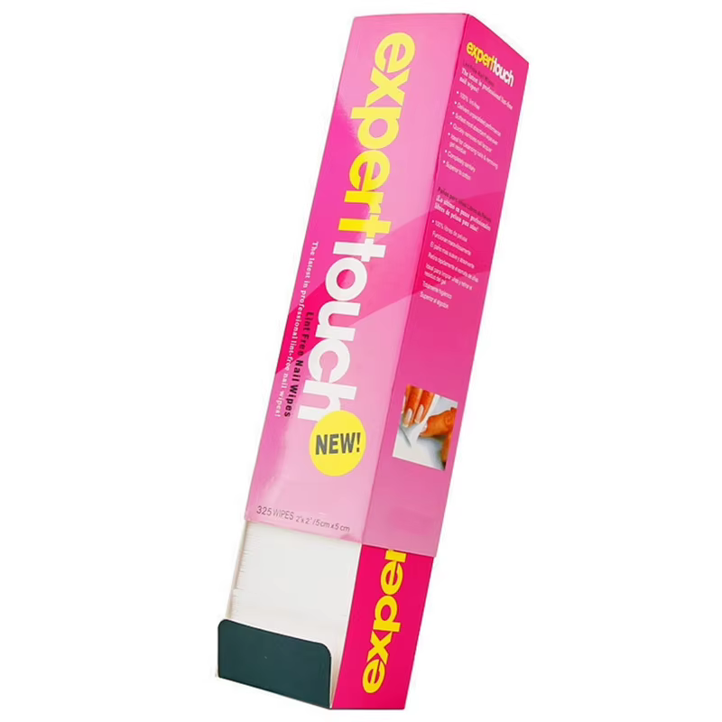 Lingettes en coton non pelucheuses pour dissolvant de vernis à ongles