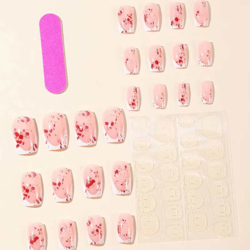 Faux ongles à presser carrés
