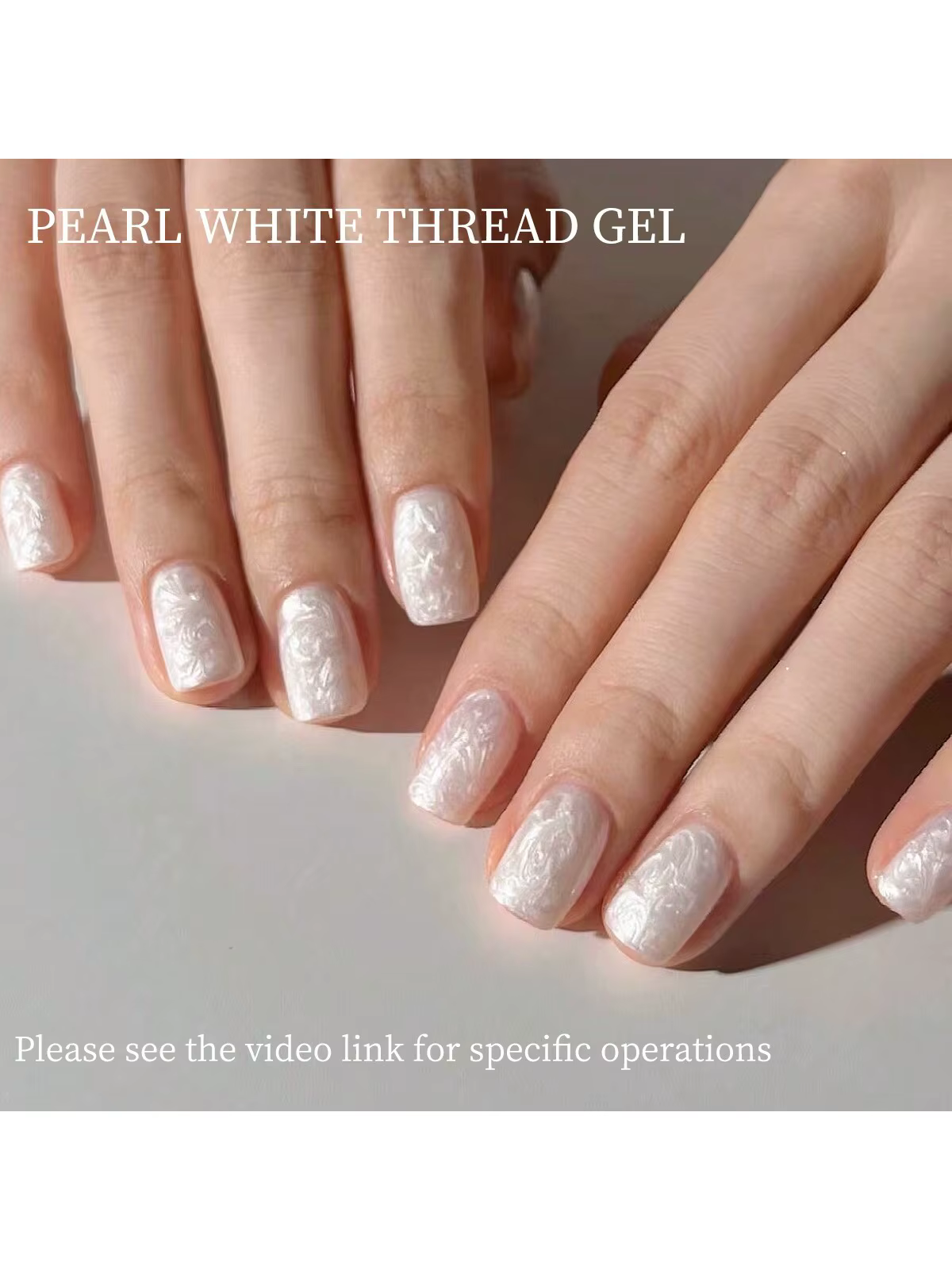 Vernis à ongles Gel à fil blanc perle 15ML