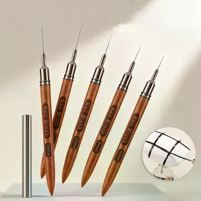 Pinceau à ongles en bois pour gel