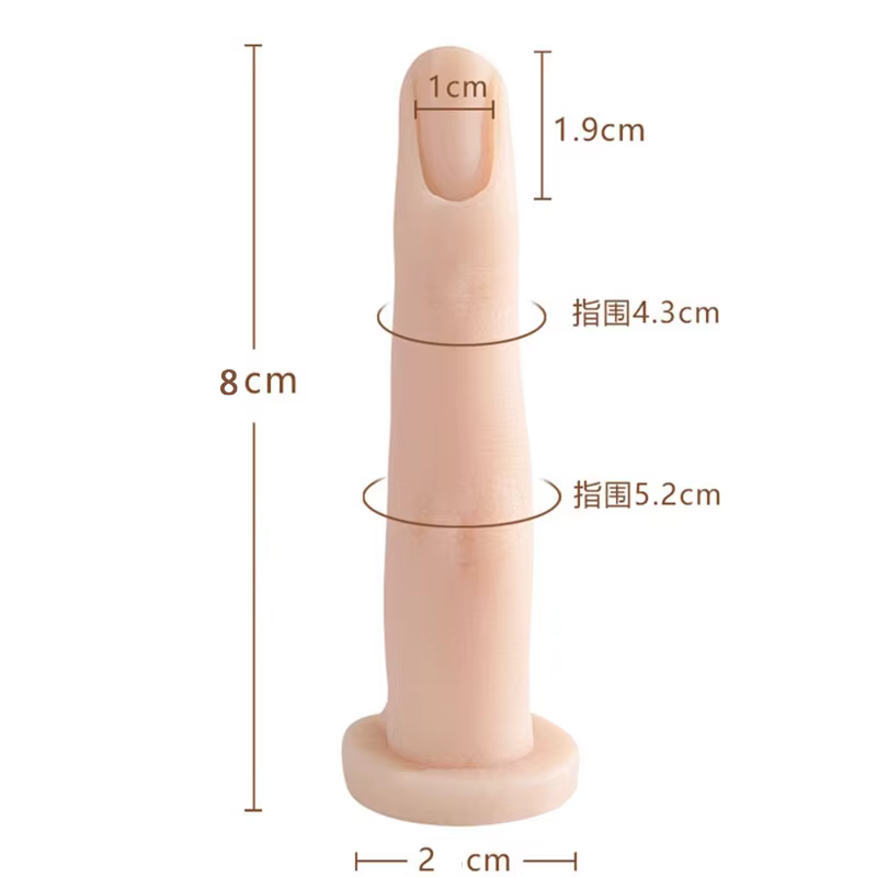 Faux ongles en Silicone souple pour entraînement des ongles