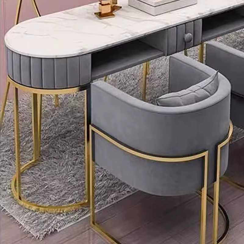 Tables de manucure professionnelles doubles, meubles de Salon, Table de manucure design avec aspirateur, Tables à ongles de luxe