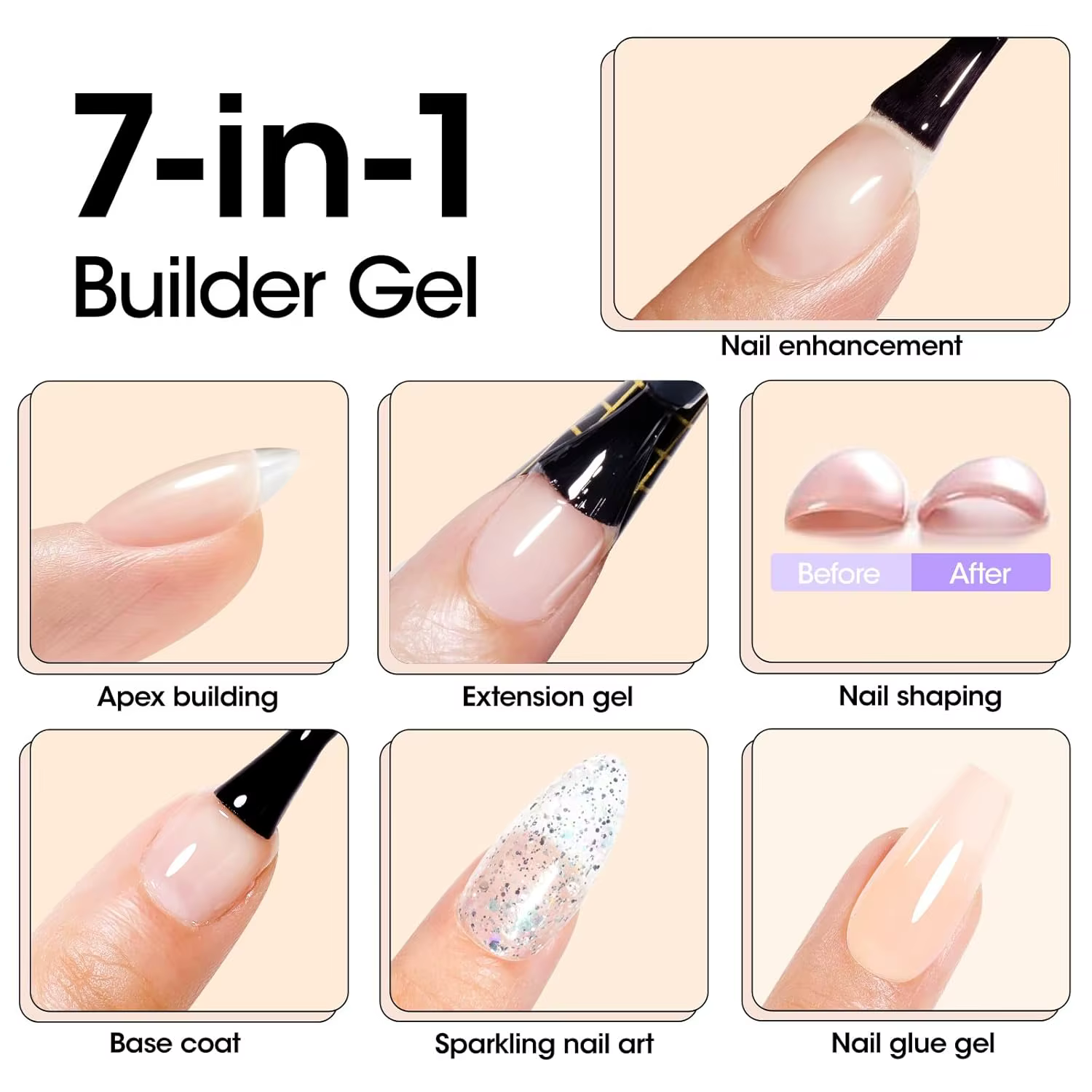 GELLEN 15ml Gel de construction pour extension d'ongles